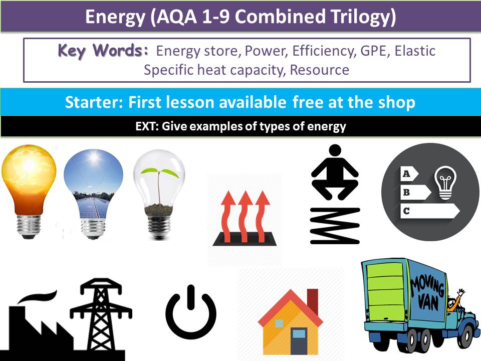 Changes in Energy Stores Teaching Resources
