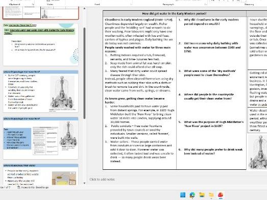 OCR B GCSE people's health early modern 2-water and waste