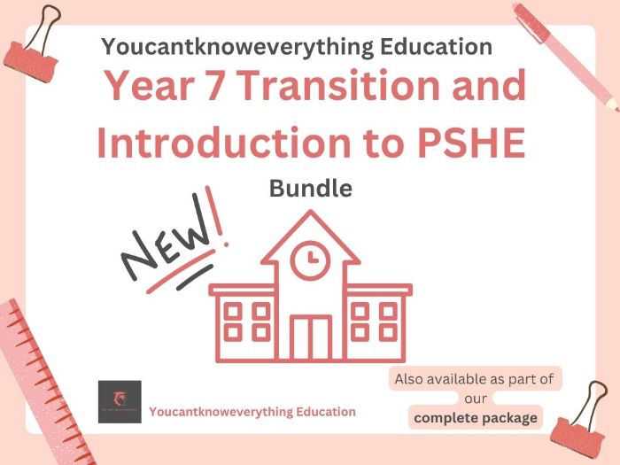 Year 7 Transition and Introduction to PSHE