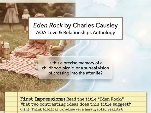 Eden Rock by Charles Causley | AQA Love and Relationships Anthology | GCSE Poem