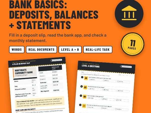 Bank Basics: Deposit Slips, Bank App and Statements for SEND
