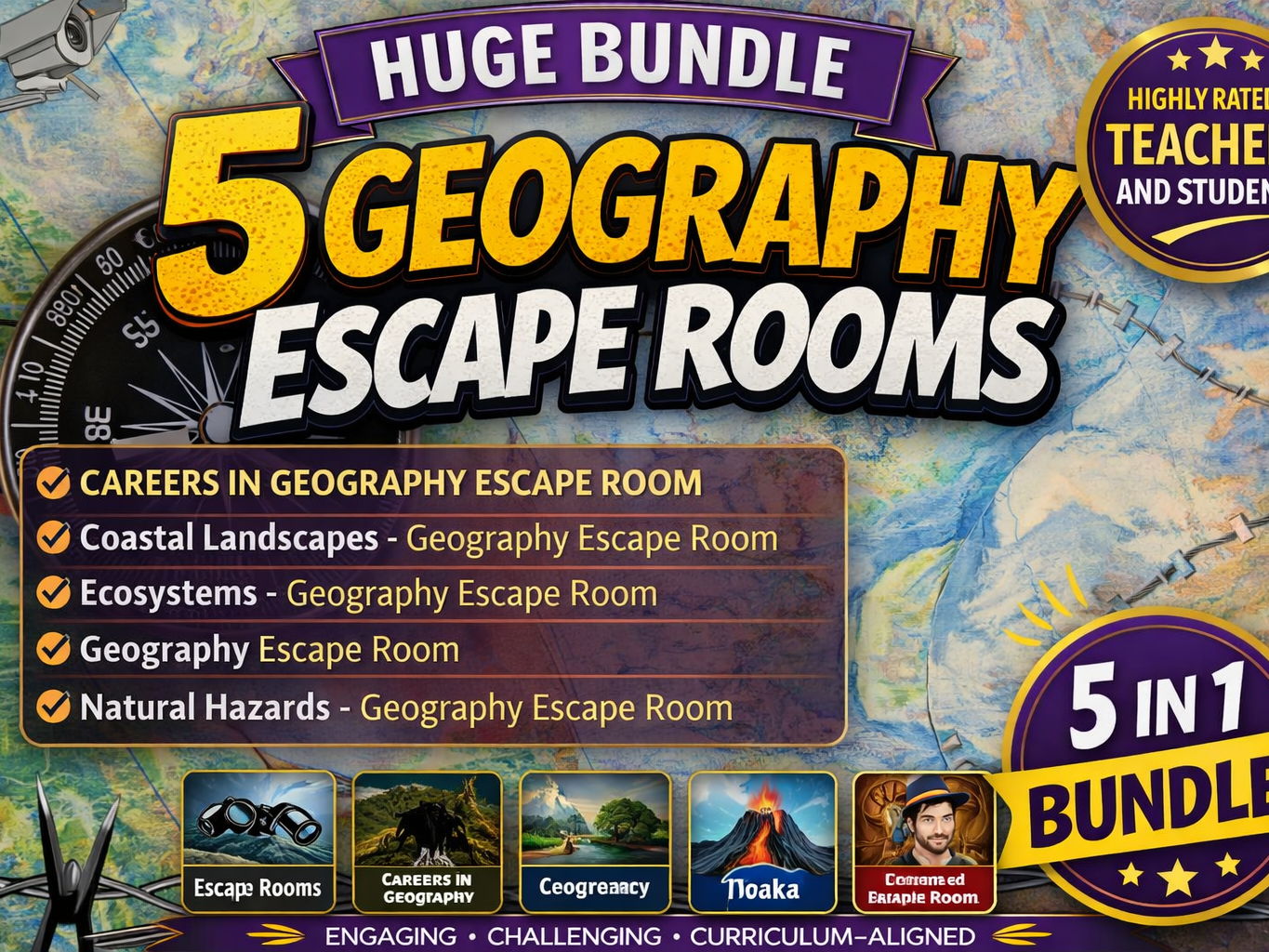 Geography End of Year Escape Rooms