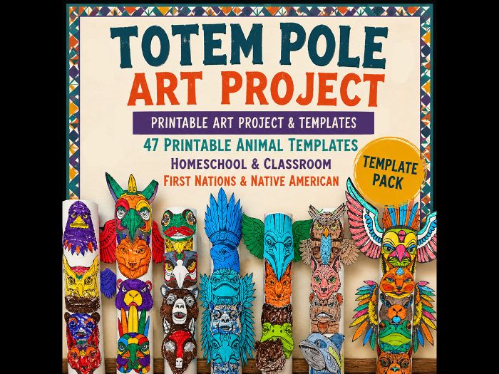 Totem Pole Art Project - Native American & First Nations Craft Activity