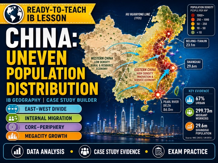 IB Geography - Core 1 Changing Populations; China Uneven Distribution Case Study