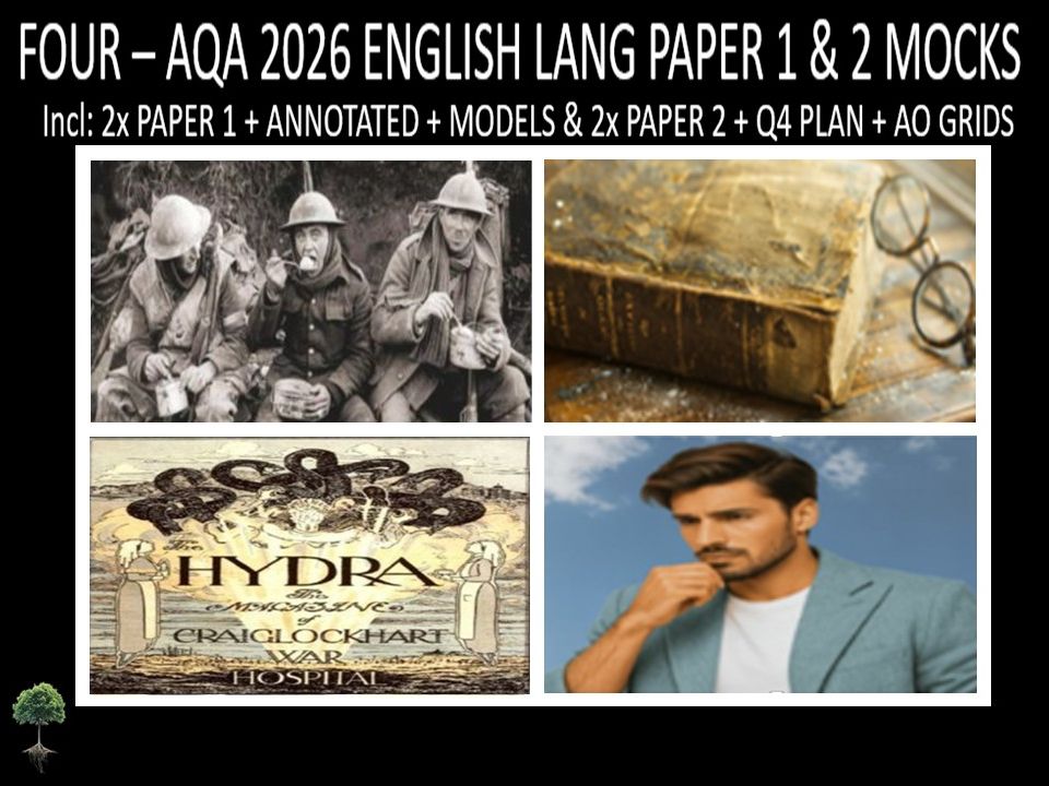 FOUR - AQA PAPER 1 & 2 | 2026 FULL MOCKS | ANNOTATED | Q4 PLAN | AO GRIDS | MODELS