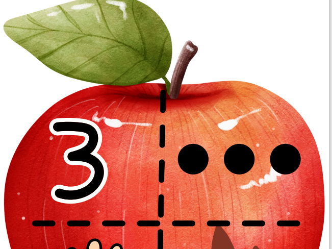 Subitising apples 1-3