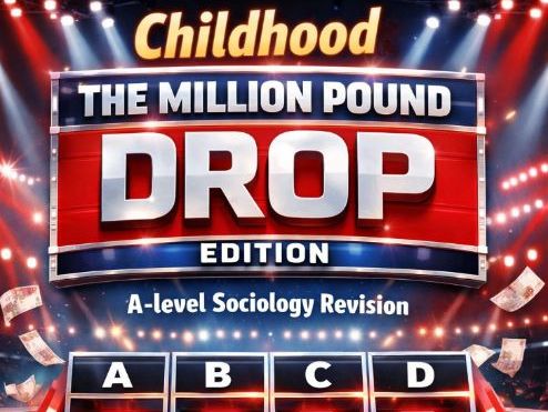 Sociology Revision Game - Families and Childhood - The Million Pound Drop