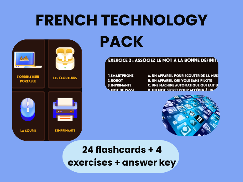 French Technology Vocabulary Pack KS3