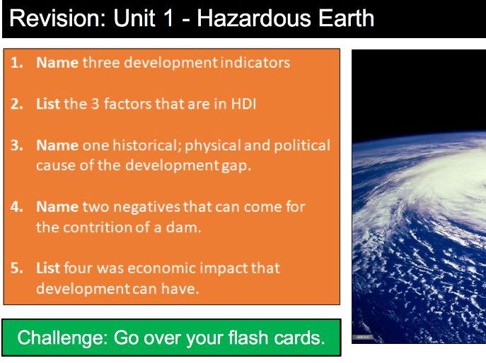Hazardous Earth Revision Teaching Resources