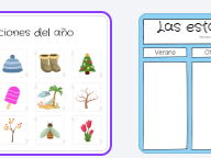 Las estaciones Spanish Seasons sorting activity