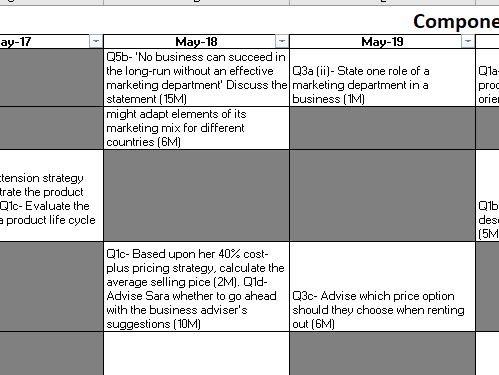 WJEC Eduqas Component 2 exam tracker