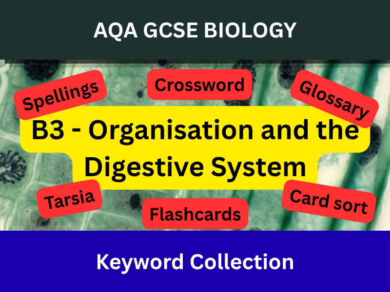 AQA GCSE Biology - B4 - Organising Animals and Plants Keyword Collection