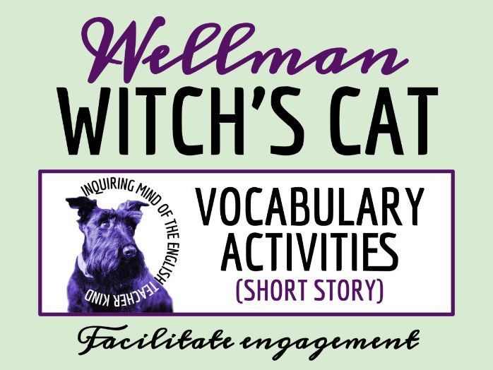 "The Witch's Cat" Vocabulary Worksheet, Crossword Puzzle, and Word Search (Halloween Story)