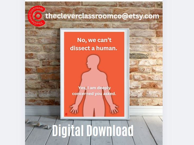 Funny and Sarcastic Secondary Science Classroom Poster