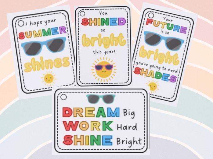 End of Year - Sunglasses Gift Tag Bundle