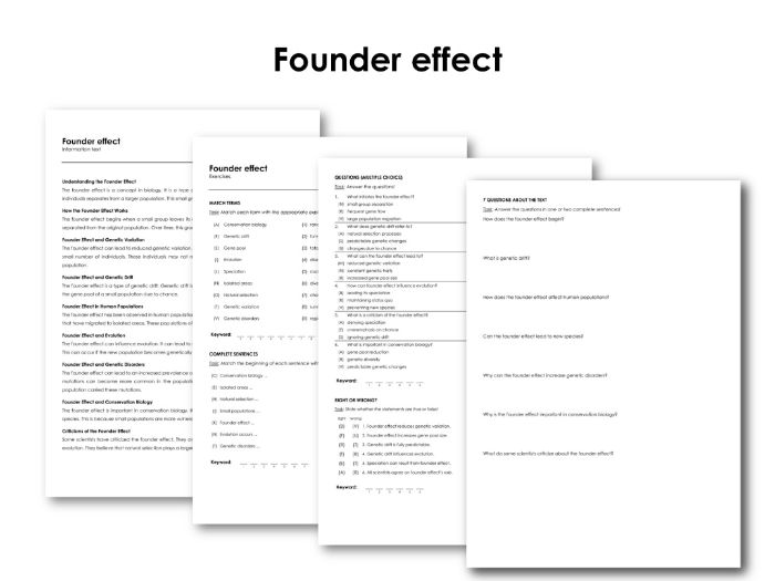 Founder effect Teaching Resources