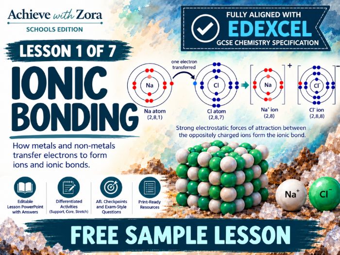 Ionic Bonding - Free Sample Lesson for Structure and Bonding Unit (Edexcel GCSE Chemistry)