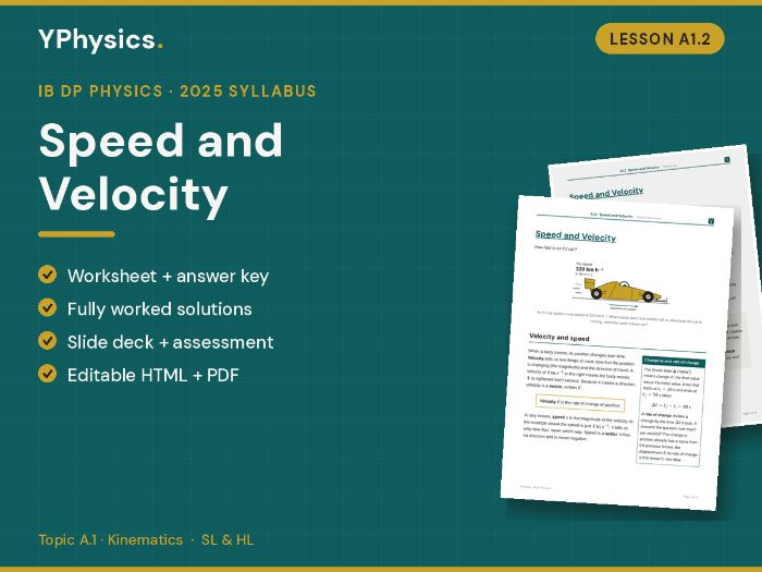IB DP Physics-2025-A1.2 Speed & Velocity