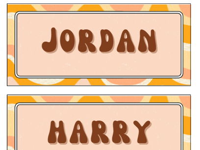 Retro Classroom Decor Bundle | Editable Peg Labels, Classroom Labels & Display Letters | Vintage
