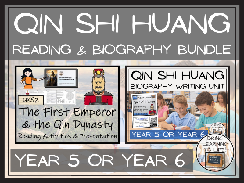 First Emperor Qin Shi Huang Comprehension & Biography Bundle | UKS2