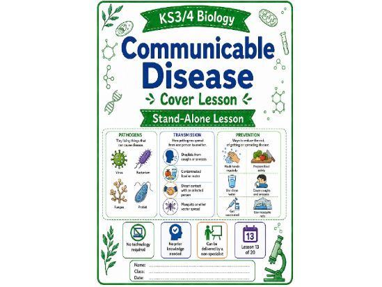 Communicable disease cover lesson (L13) Biology