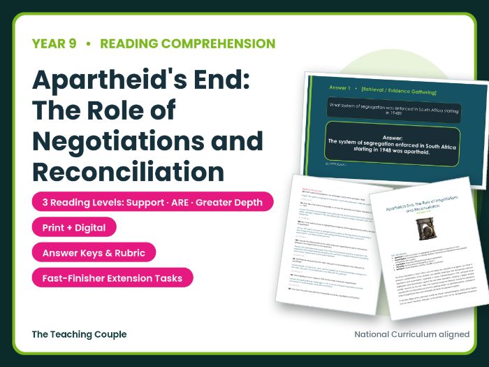 Apartheid's End: The Role of Negotiations and Reconciliation Reading