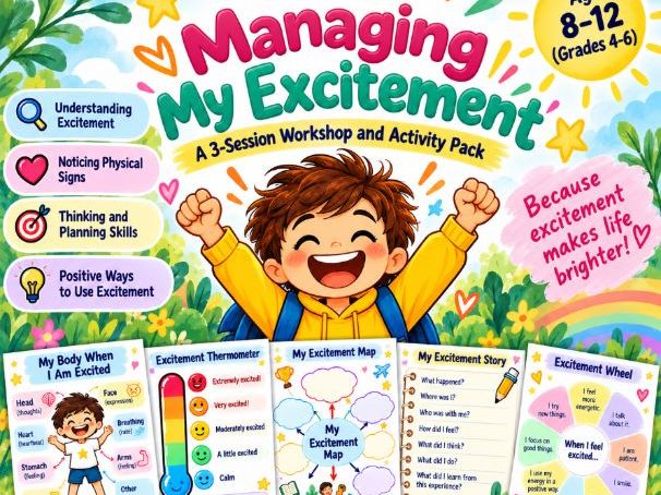 Managing Excitement | SEL Workshop & Printable Activities for Kids