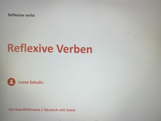 German A2.1 Reflexive Verben