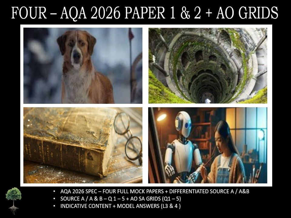 FOUR - AQA PAPER 1 & 2 | 2026 FULL MOCKS | AO GRIDS