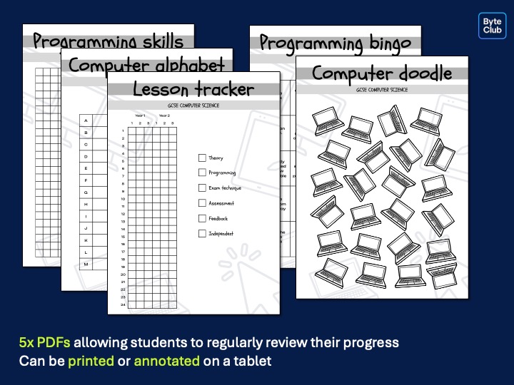 Computer Science Progress Trackers GCSE