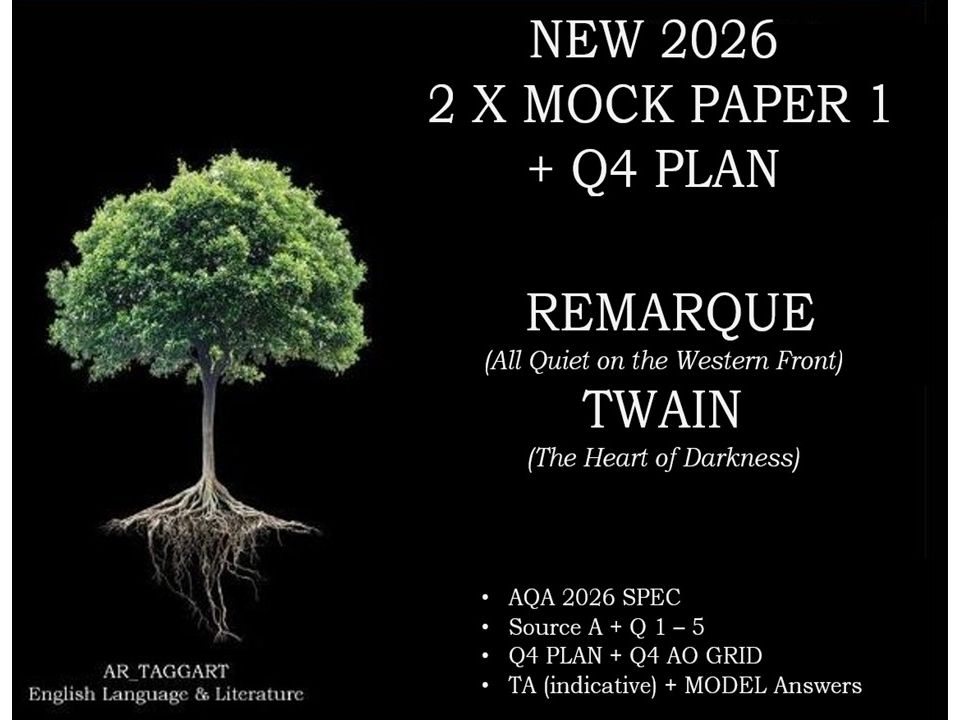REMARQUE & TWAIN (2) PAPER 1  |  2026 FULL MOCK  | Q4 PLAN