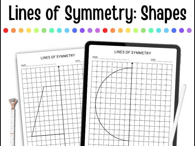 Lines of Symmetry: Shapes, 2D Shapes Activity, Pre-K - 1st Grade Activites