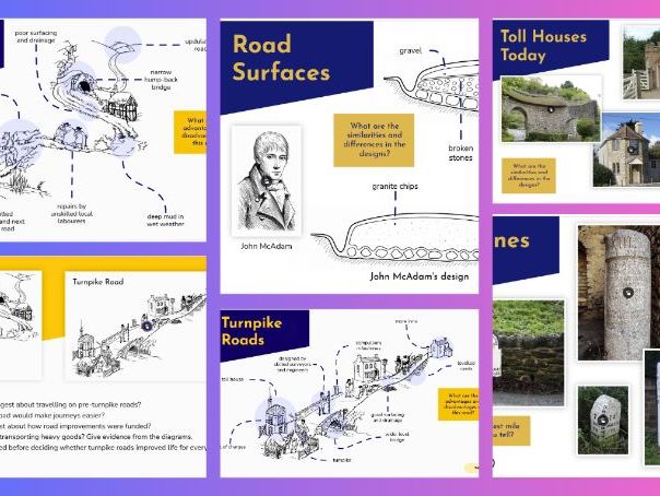 KS3 Industrial Revolution - Transport Revolution: Turnpikes Interactive Introduction