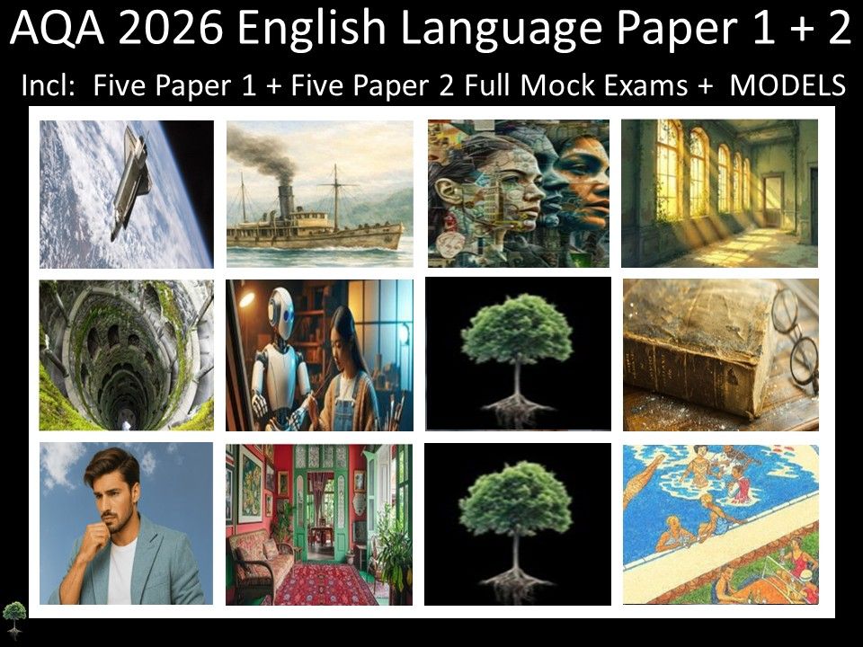 Ten AQA 2026 English Language Paper 1 + 2 Mocks | MODELS