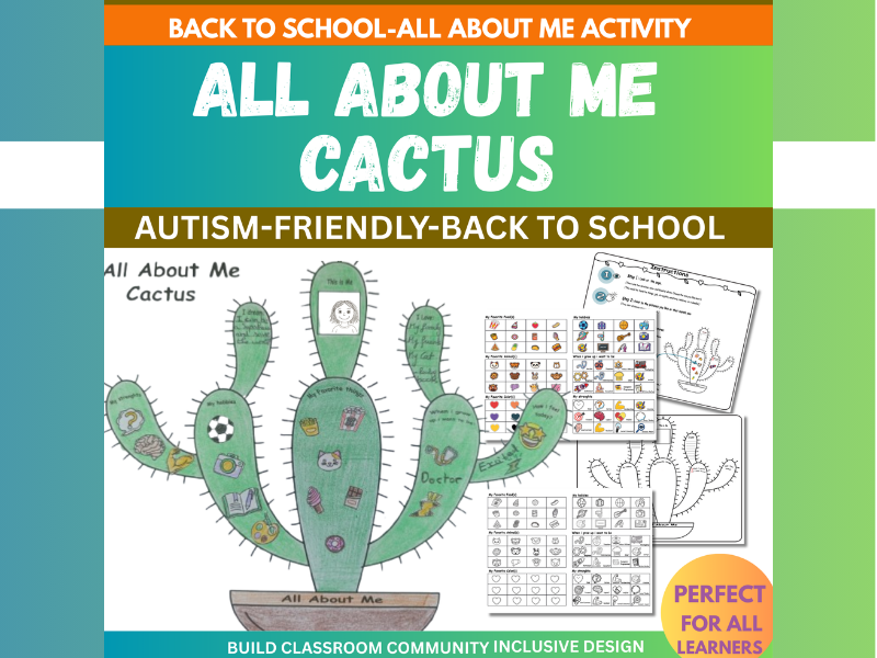 Back to School All About Me Cactus Craft Activity | Autism-Friendly Inclusive Resource