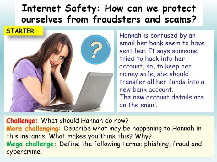 Internet Safety : Cybercrime PSHE