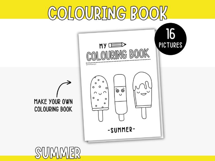 Summer Colouring Book Printable - 16 Colouring Pages