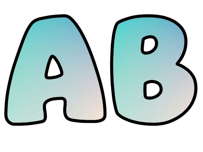 Light Sky Blue Fading Alphabet Lettering Set | Classroom Display | Upper & Lowercase, 0-9