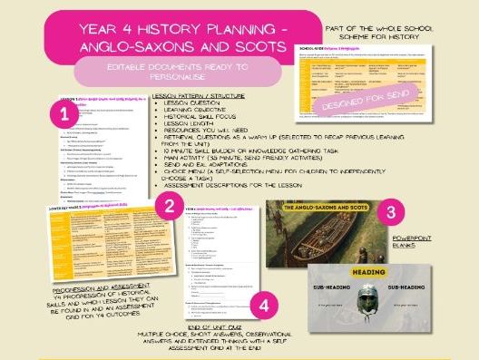 Year 4 History Unit Anglo-Saxons planning SEND supportive