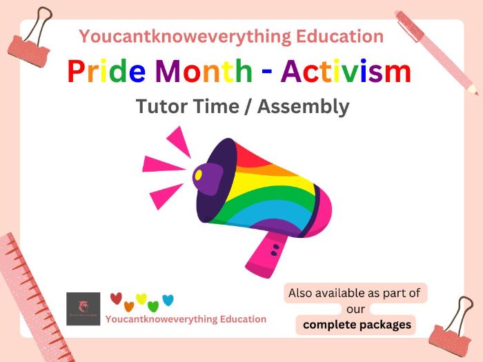 Pride Month Tutor Time / Assembly - Activism 2026