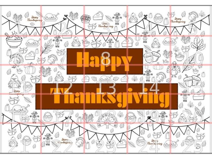 Thanksgiving Collaborative Poster – 25 Pages