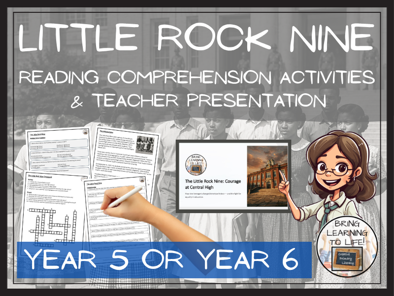 The Little Rock Nine Reading Comprehension Activities | Year 5 or Year 6