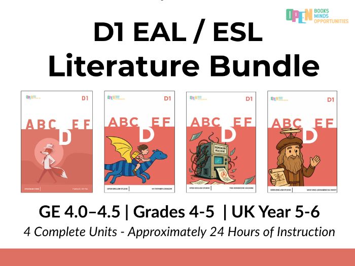 D1 EAL / ESL Literature Bundle (GE 4.0–4.5)