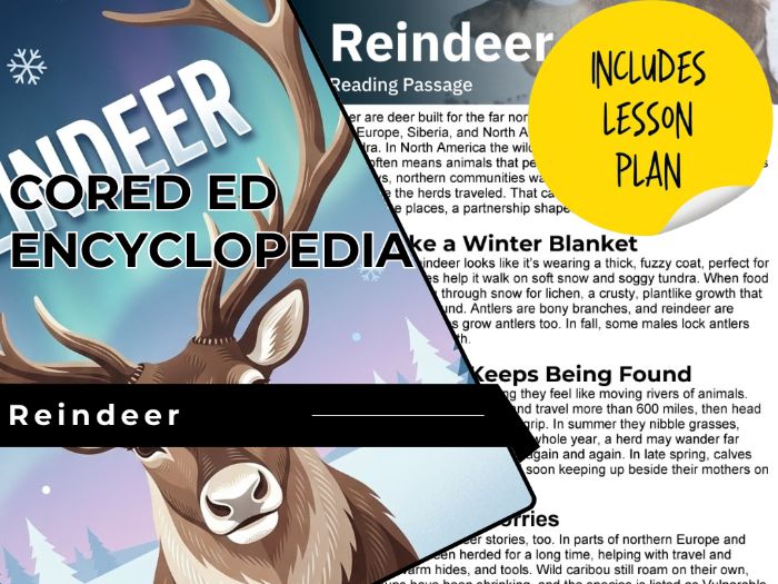 Reindeer Reading Comprehension Passage - Cored Ed Encyclopedia