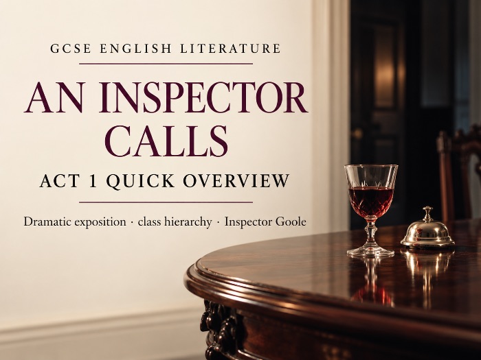 An Inspector Calls Act 1 Revision Guide | Characters, Dramatic Irony & Responsibility