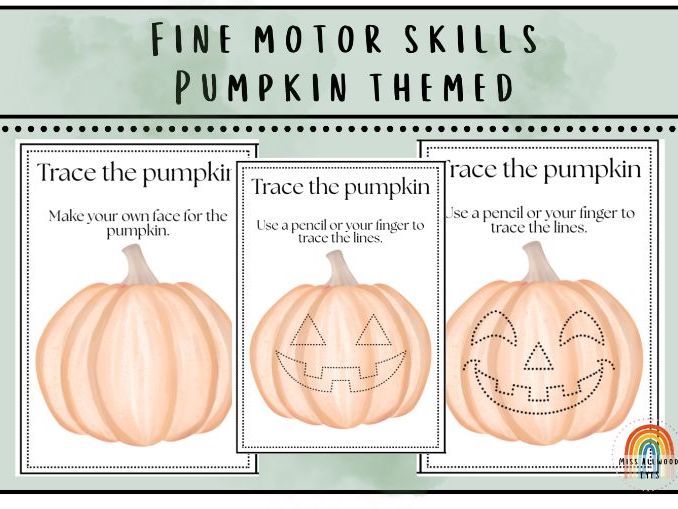 Pumpkin Fine Motor Tracing Activity | Halloween Pencil Control | EYFS Reception