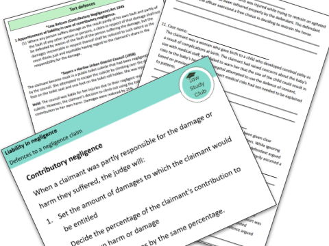 Tort defences and remedies: complete resource pack for AQA A-level law