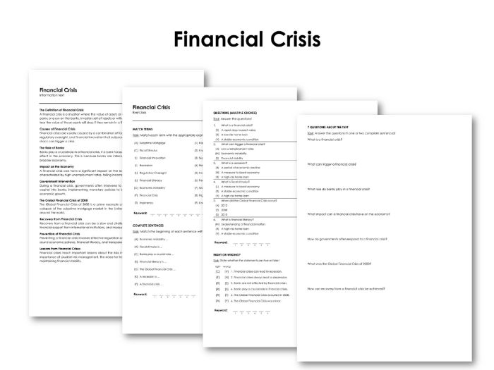 Financial Crisis Teaching Resources