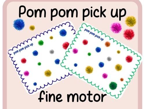 pom pom fine motor activity