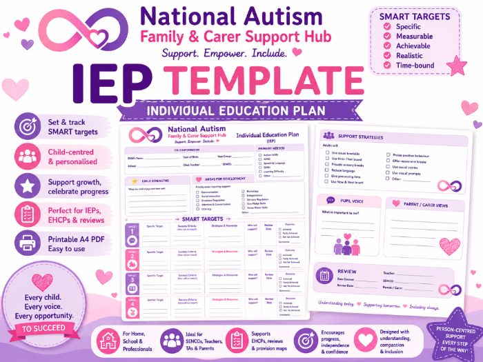 Autism IEP Template | SMART Targets